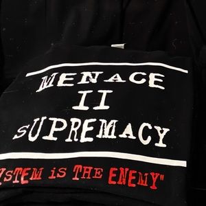 MENACE II SUPREMACY✊🏽 BLK/RED GRAPHIC T